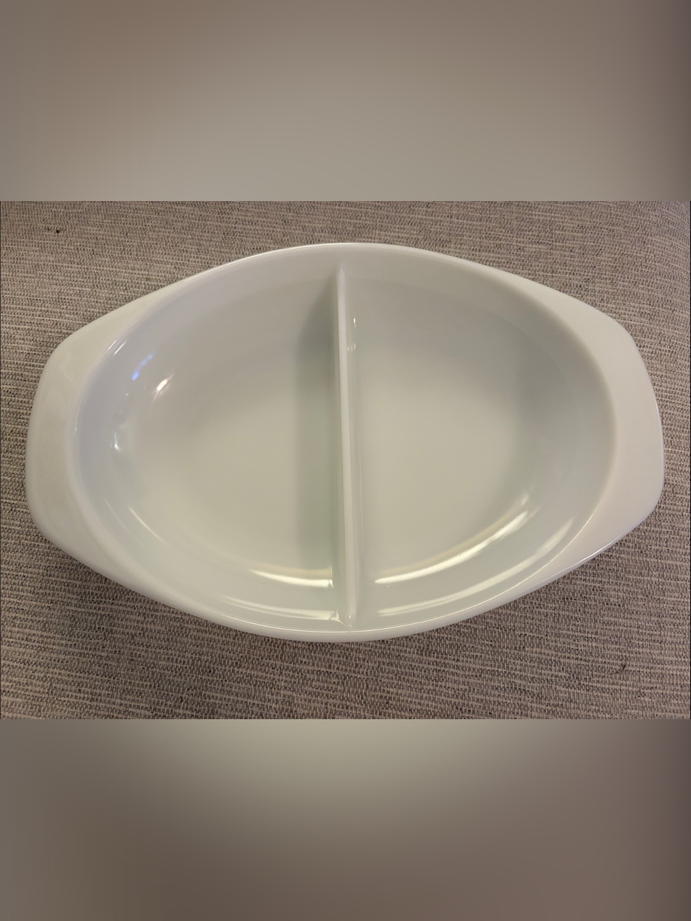 PYREX White Ceramic Divided Serving Platter